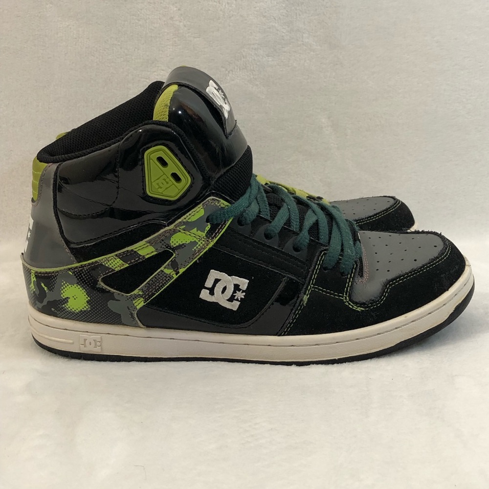 DC Skate Inbound Black Gray Green Camo High Top Sneakers Shoes 302785 Mens 11. - Picture 7 of 12